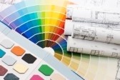 8241338-color-samples-for-selection-with-house-plan-on-background